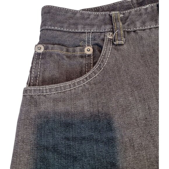 PJ Mark Men's Gray Relaxed Denim Jeans Size 34 x 32 Straight Leg Streetwear - Picture 2 of 8